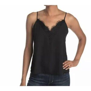 Nordstrom Abound Lace career Camisole Top MEDIUM V-Neck black Adjustable Straps